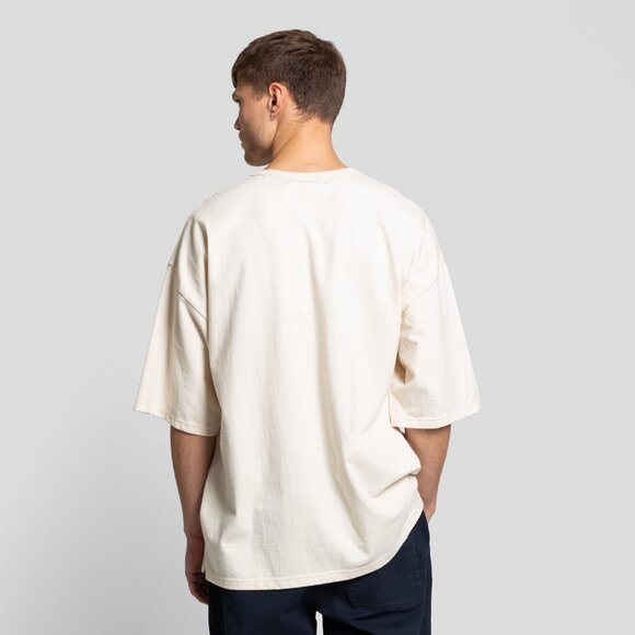 BNWT Revolution of 1995 - Men's Boxy Fit Off White Organic Cotton T-Shirt - Picture 3 of 6